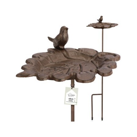 WILDLIFE HOME Vogeltränke auf Stab Eichenblatt