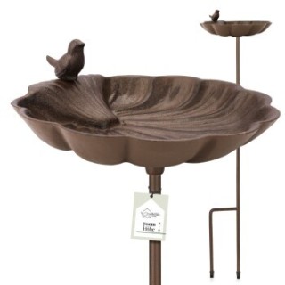 WILDLIFE HOME Große Vogeltränke 'Dekoratives Vögelchen' auf Stab