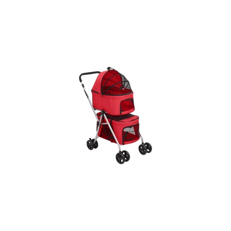 VidaXL Hundewagen 83x48x97cm (L x B x H) rot