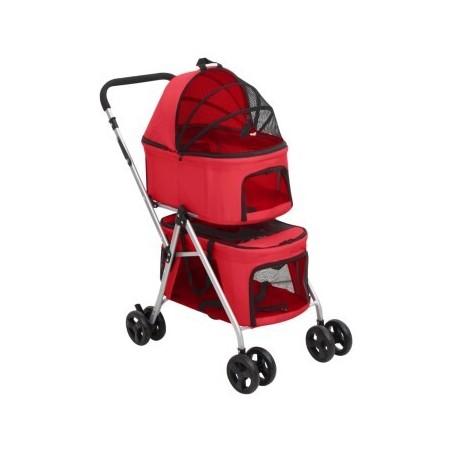 VidaXL Hundewagen 83x48x97cm (L x B x H) rot