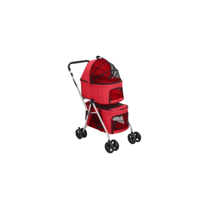 VidaXL Hundewagen 83x48x97cm (L x B x H) rot
