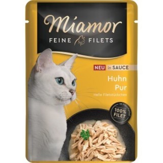 Miamor Feine Filets Nassfutter Katze Adult in Sauce 24x100 g Huhn