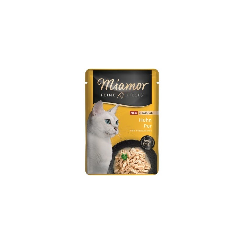 Miamor Feine Filets Nassfutter Katze Adult in Sauce 24x100 g Huhn