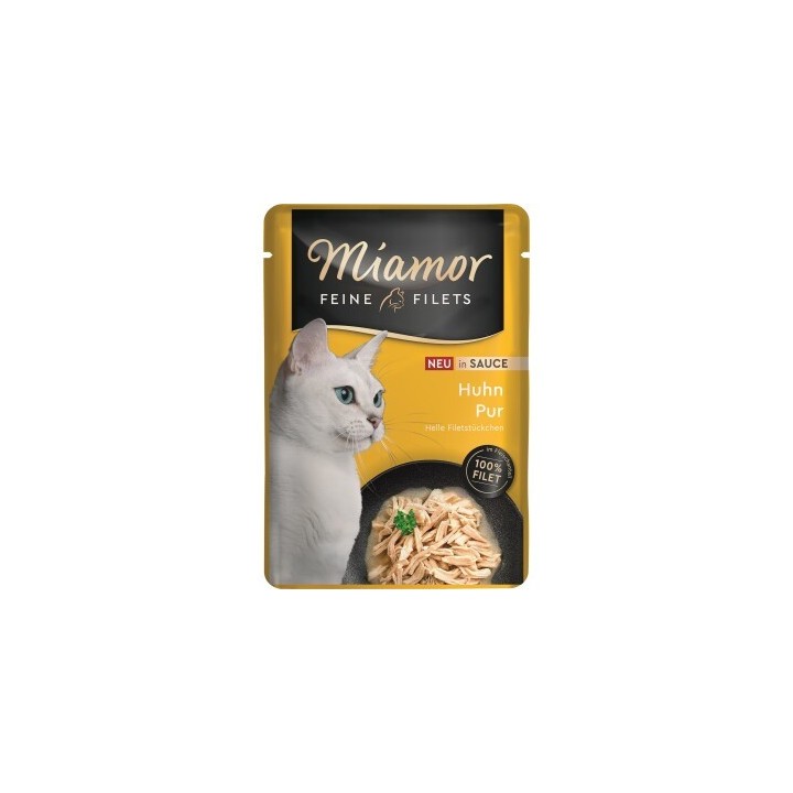 Miamor Feine Filets Nassfutter Katze Adult in Sauce 24x100 g Huhn