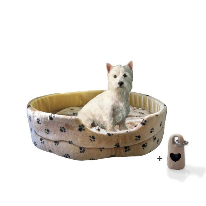 Rohrschneider ® Hundebett Silvio, mit Gratis-Kotbeutelset, L