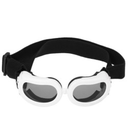 Neue Haustier-Brille, kleiner Hund, Sonnenbrille, Anti-Fog, Anti-Wind-Brille, Augenschutz, wasserdicht, Skifahren, Sonne weiß