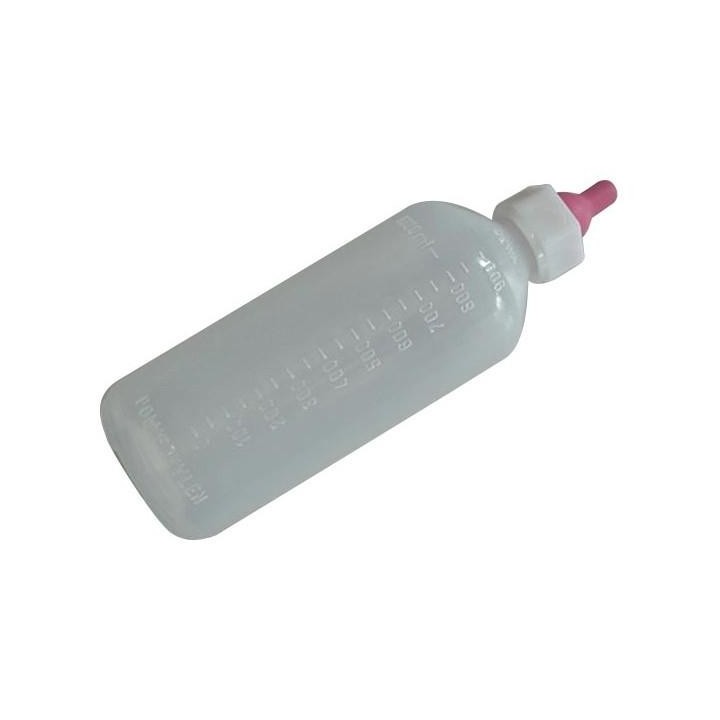 Paragon Lamm-Futterflasche aus Gummi mit Sauger 1 litre weiß