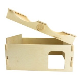 Getzoo Kaninchenhaus Daisy mit austauschbarem Korkdach