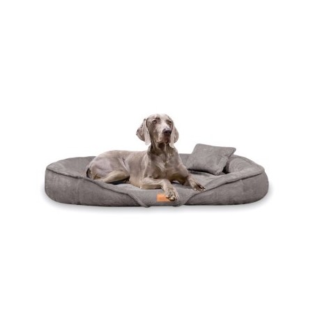 Tierlando ® XENIA - Orthopädisches Hundebett / Hundesofa graphit/nature 1,75 m, 20 cm, 1,15 m