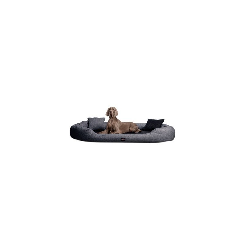 Tierlando ® BALOU - Orthopädisches Hundebett mit Visco Plus Matratze graphit schwarz 1,45 m, 30 cm, 1,1 m