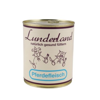 Lunderland Hochwertiges Pferdefleisch für Hunde - Reinfleisch 6x800 g