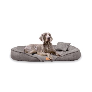 Tierlando ® XENIA - Orthopädisches Hundebett / Hundesofa graphit/nature 1,75 m, 20 cm, 1,15 m