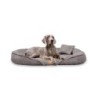 Tierlando ® XENIA - Orthopädisches Hundebett / Hundesofa graphit/nature 1,75 m, 20 cm, 1,15 m