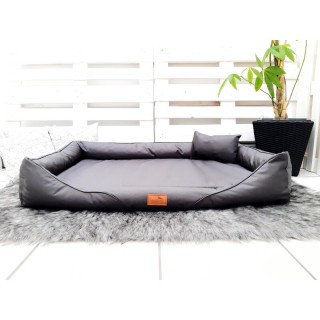 Tierlando ® HEKTOR ULTRA-STRONG - Orthopädisches Hundebett schwarz/ graphit 1,85 m, 22 cm, 1,15 m