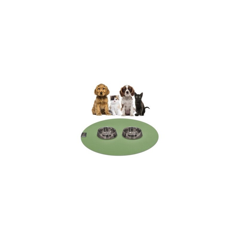 SANOZOO ® - runde Napfunterlage - Öko-Tex und Made in Germany blassgrün 1,2 m, 1,2 m