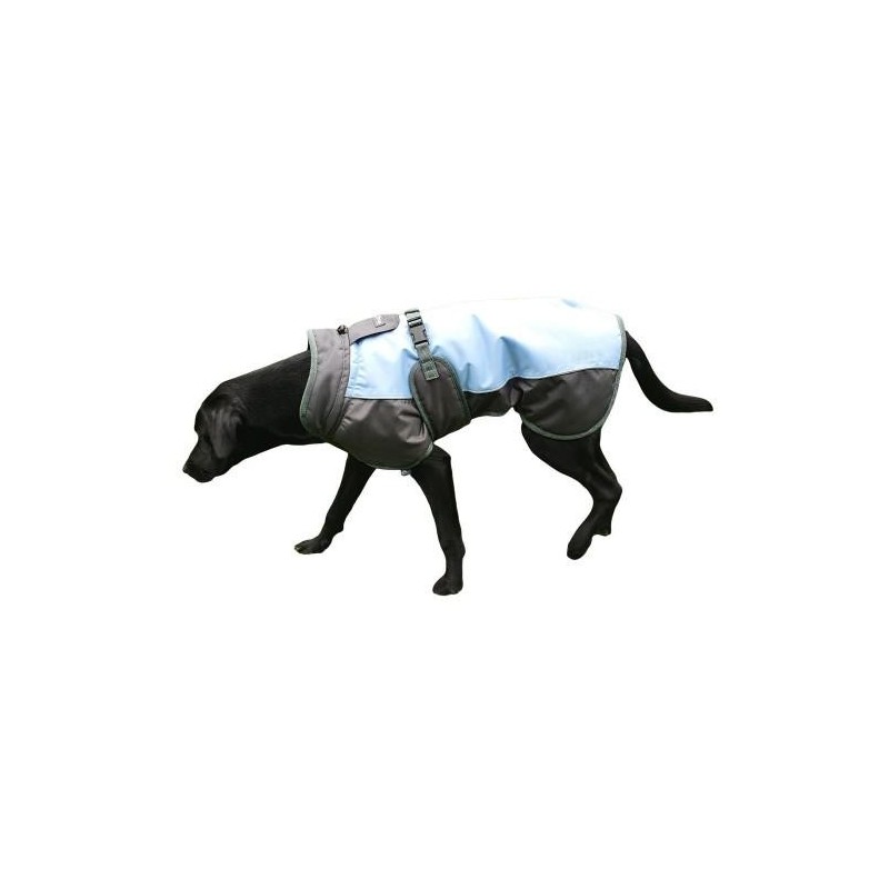 Wasserdichter Hundemantel von Henry Wag XS grau/blau
