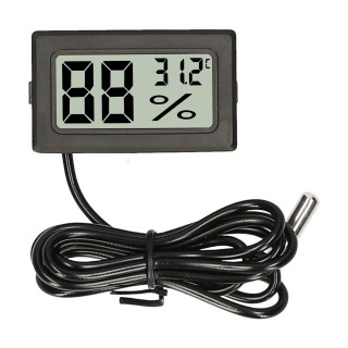 Digitales Aquarium-Thermometer, LCD-Temperaturmessgerät für Aquarien, mit wasserdichter NTC-Sonde weiß