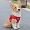 Hundegeschirr und Leine-Set, reflektierend, verstellbare Netzweste für kleine Hunde, Welpen, Katzen Medium rot