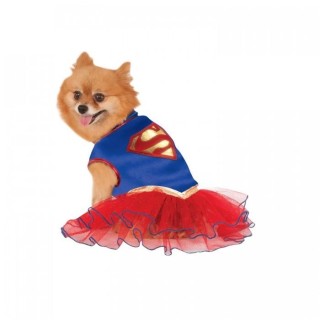 Supergirl Tutu Rock Hundekostüm XL blau/rot