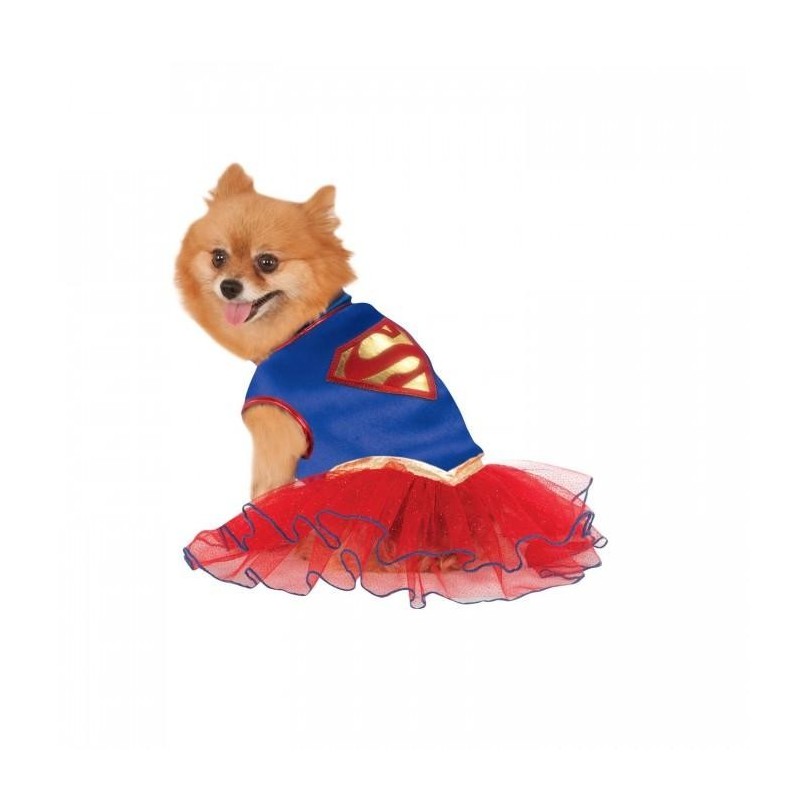 Supergirl Tutu Rock Hundekostüm XL blau/rot