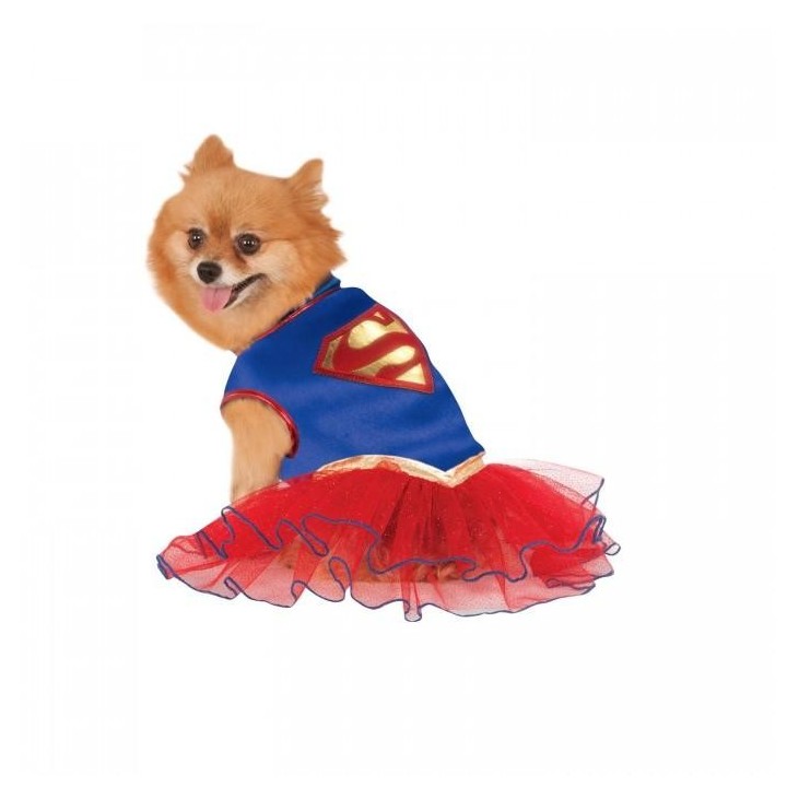 Supergirl Tutu Rock Hundekostüm XL blau/rot