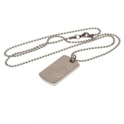Gravierte Erkennungsmarke und Kette von Manchester City FC One Size silber