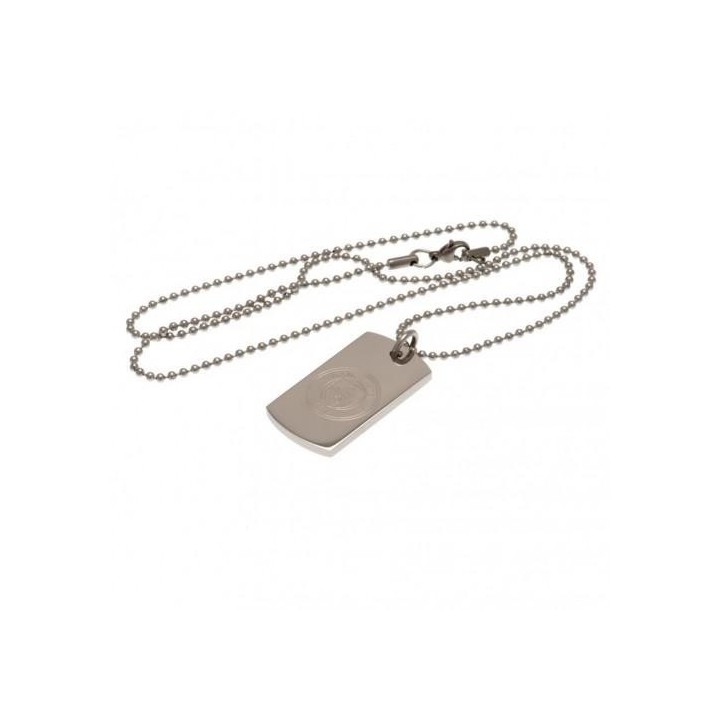 Gravierte Erkennungsmarke und Kette von Manchester City FC One Size silber