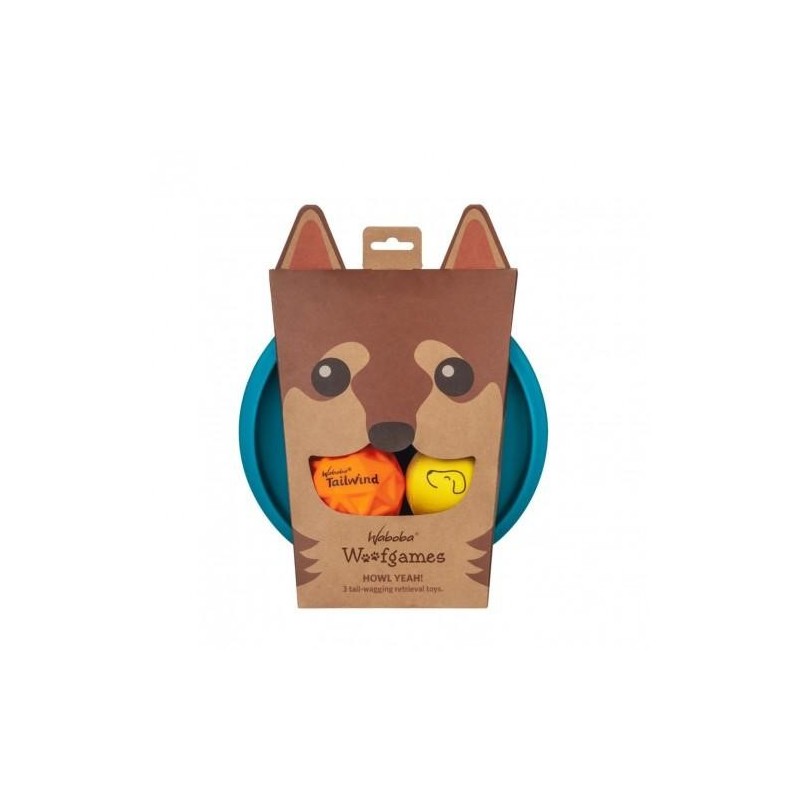 Waboba Woofpack Hundeball-Set One Size braun