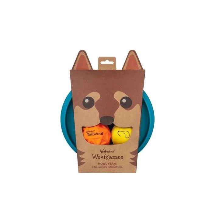 Waboba Woofpack Hundeball-Set One Size braun