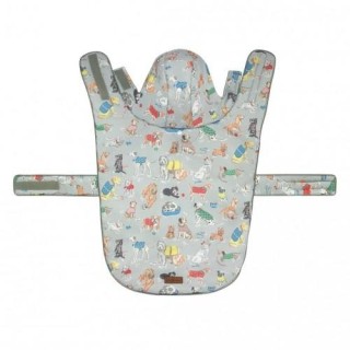 Cath Kidston Dog Rain Mac mit Fleece-Innen- und Lederetikett XS schwarz