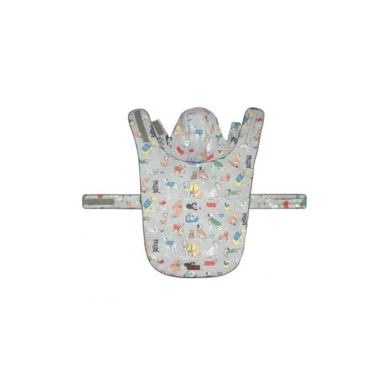 Cath Kidston Dog Rain Mac mit Fleece-Innen- und Lederetikett XS schwarz
