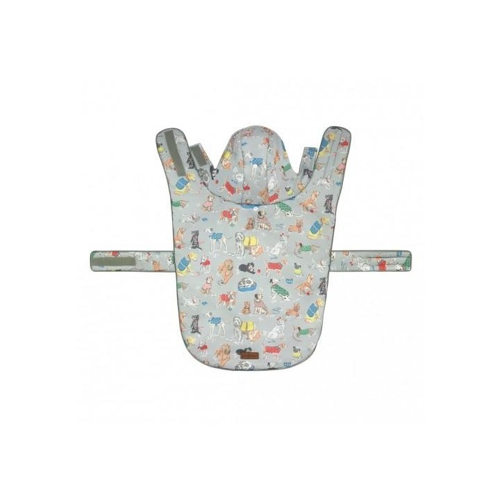 Cath Kidston Dog Rain Mac mit Fleece-Innen- und Lederetikett XS schwarz