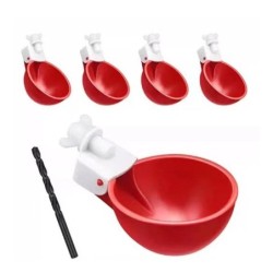 Hühnertränke, automatische Geflügeltränke, automatische Hühnertränke für Vögel und Geflügel rot