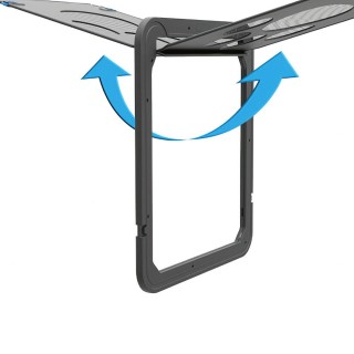 Haustier-Bildschirmtür, magnetische Klappe, automatische abschließbare schwarze Tür für Black