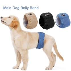 3 Stück waschbare Bauchband für männliche Hunde, wasserdicht, Windel für Toilettentraining, physiologische Hose für Hunde S s