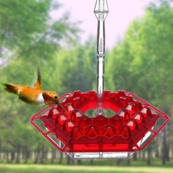 Kolibri-Futterstation, langes Rohr, Kolibri-Futterstation, Vogelfutterstation rot