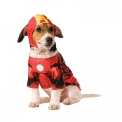 Iron Man bedrucktes Hundekostüm L rot/schwarz