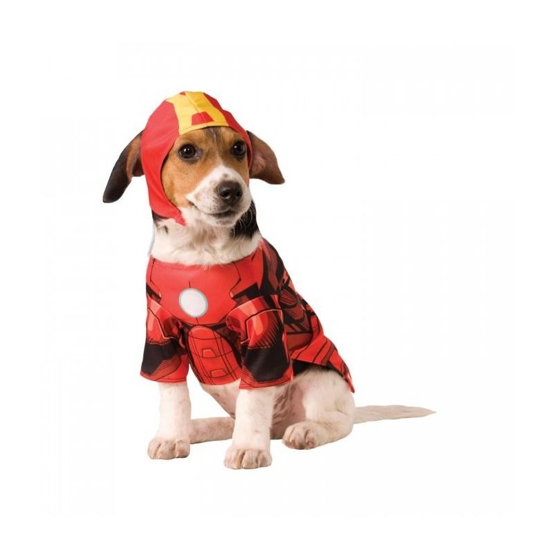 Iron Man bedrucktes Hundekostüm L rot/schwarz