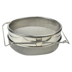 Doppelsieb-Honignetz, Honignetz-Set, Edelstahl-Eimer-Oberteil, Honignetz für die Honiggewinnung silber