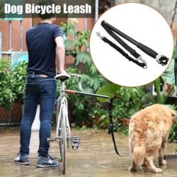 Hundeleine für Fahrradtraining, freihändige Befestigung für Fahrrad, Spaziergang, Laufen schwarz