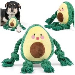Plüsch-Avocado mit Quietscher für Hunde grün