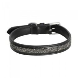 Hy verkrustetes Hundehalsband 12in schwarz