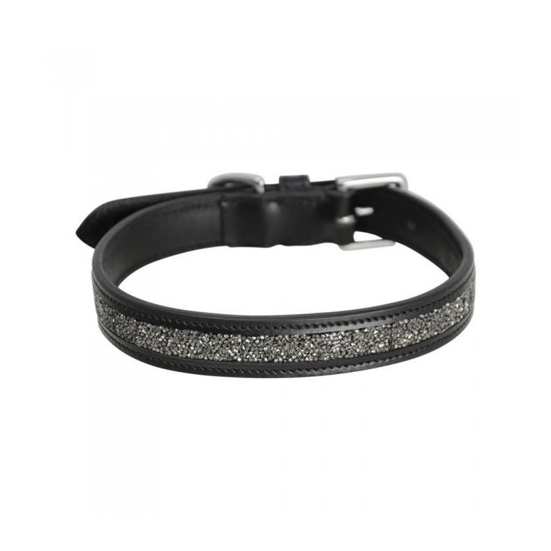 Hy verkrustetes Hundehalsband 12in schwarz