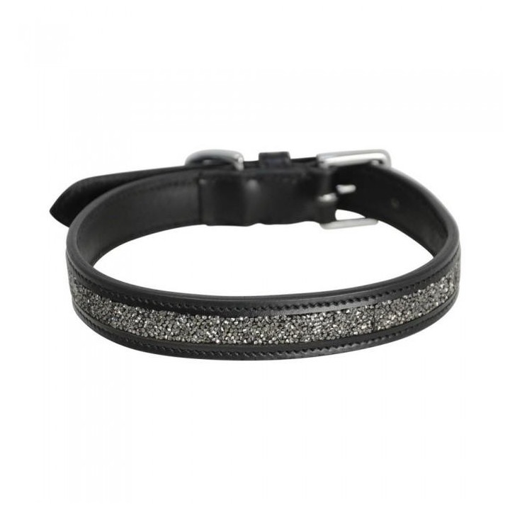 Hy verkrustetes Hundehalsband 12in schwarz