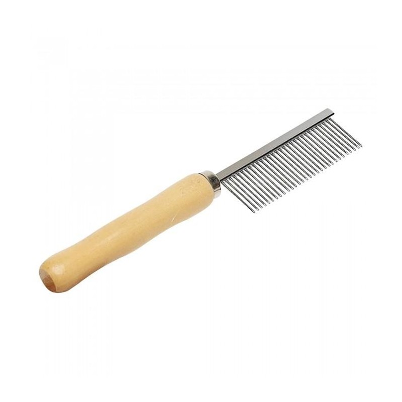 Companion Holzgriffkamm 30 pin silber/braun