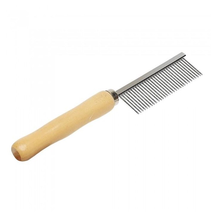 Companion Holzgriffkamm 30 pin silber/braun