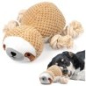 Plüschfaultier mit Quietscher für Hunde beige