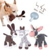 Lustiges Haustierspielzeug, Eselform, Cord-Kauspielzeug für Hunde, Welpen-Quietscher, quietschendes Plüsch-Backenzahn-Hundesp