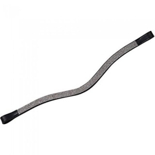 Collegiate Stirnband aus Leder mit gebogener Kette Cob braun