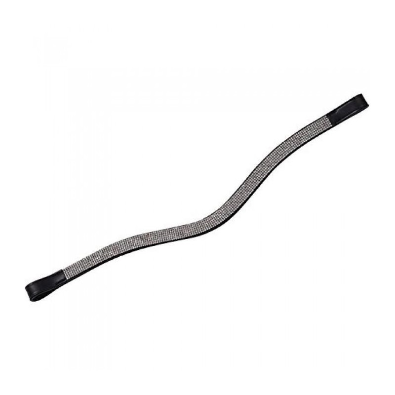 Collegiate Stirnband aus Leder mit gebogener Kette Cob braun